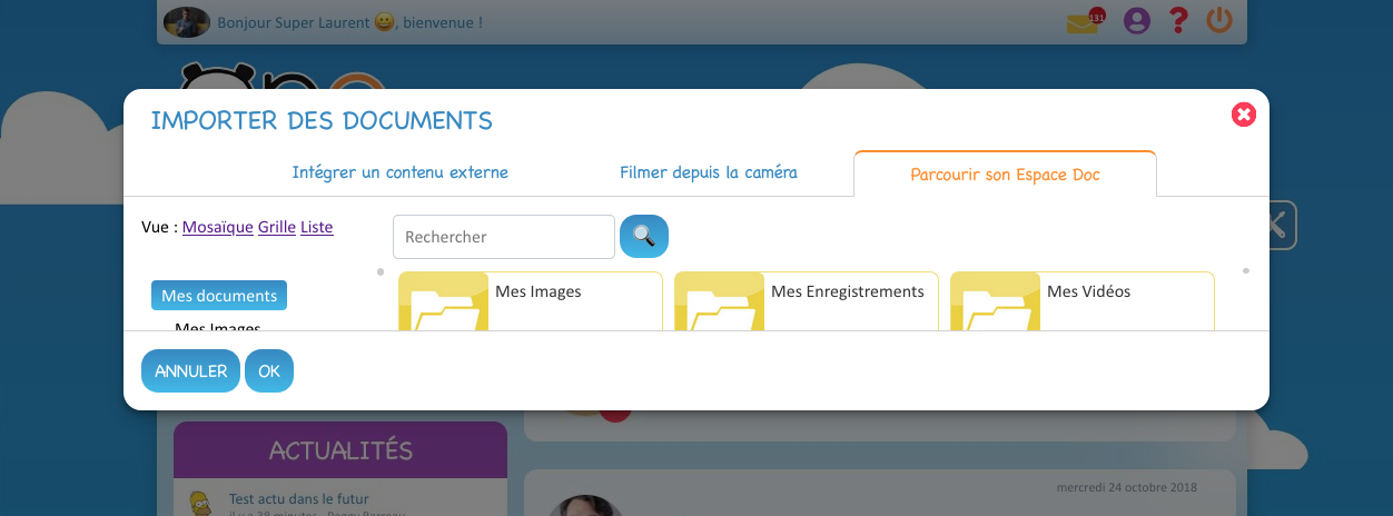 Exemple de lightbox avec peu de hauteur disponible