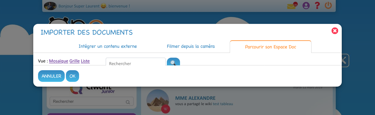 Exemple de lightbox avec étroitement peu de hauteur disponible