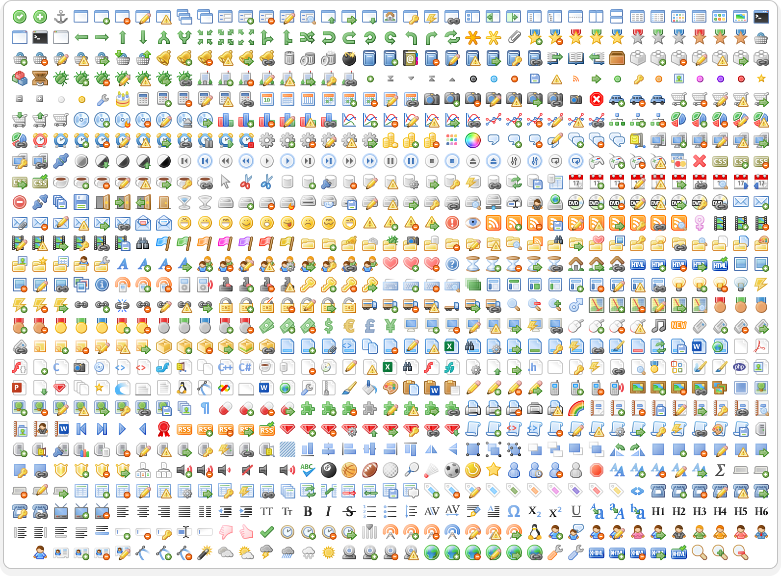 All available icons
